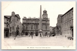 Arles Place De L'Hotel De Ville City Town Hall Arles France Postcard