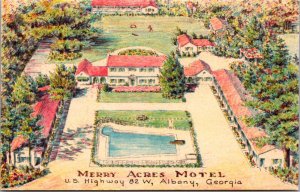 Postcard Merry Acres Motel U.S. Highway 82 W in Albany, Georgia