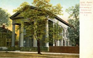 SC - Columbia. Baptist Church where the first meeting of the Secession was held