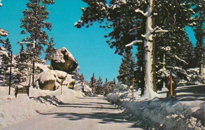 California Balanced Rock At Entrance To June Lake 1971