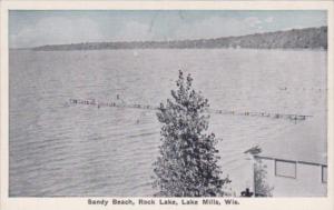 Wisconsin Lake Mills Sandy Beach At Rock Lake