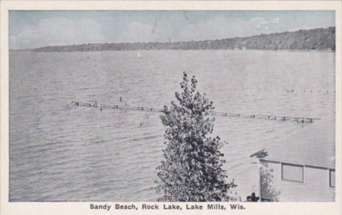 Wisconsin Lake Mills Sandy Beach At Rock Lake