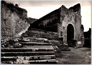 Taormina Teatro Greco Alto Sentimento Imperio e Grande Real Photo RPPC, Postcard