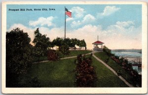 Prospect Hill Park Sioux City Iowa IA Pathway Park Grounds Postcard