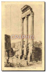 Old Postcard Roma Temple of Castor and Pollux