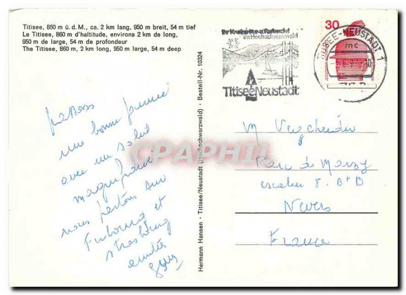 Modern Postcard Titisee