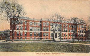 TECHNICAL HIGH SCHOOL SPRINGFIELD MASSACHUSETTS POSTCARD (c. 1910) !!