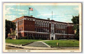 Postcard IA High School Shenandoah Iowa Vintage Standard View Card 