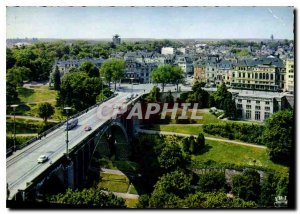 Postcard Modern Luxembourg Pont Adolphe 1899 1903 and the Brussels Place