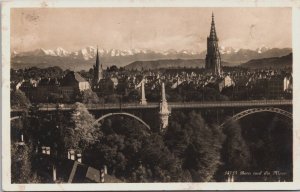 Switzerland Bern und die Alpen Vintage RPPC C193