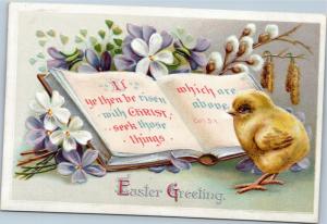 Easter Greetings - embossed - baby chic - If ye then be risen with Christ