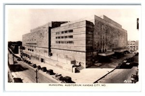 RPPC  KANSAS CITY, Missouri MO ~ MUNICIPAL AUDITORIUM ca 1920s-30s Postcard