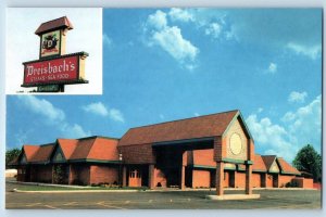 Grand Island Nebraska Postcard Dreisbach's Steak House South Locust 1960 Vintage