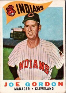 1960 Topps Baseball Card Joe Gordon Manager Cleveland Indians sk10544