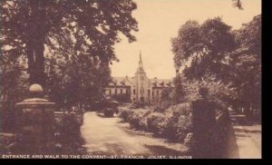 Illinois Joliet Entrance & Walk To The Convent St Francis Artvue