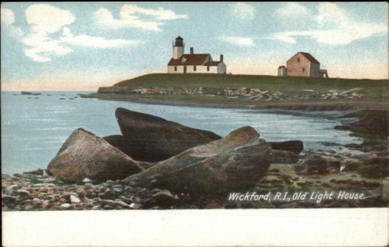 Wickford RI The Old Lighthouse c1905 UDB Postcard