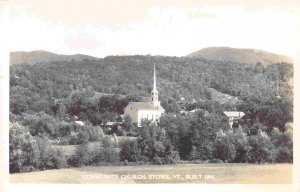 Community Church Stowe Vermont 1950s RPPC Real Photo postcard