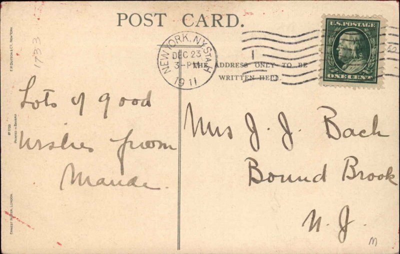 ERNEST NISTER CHRISTMAS Children Prepare Christmas Dinner c1910 Postcard