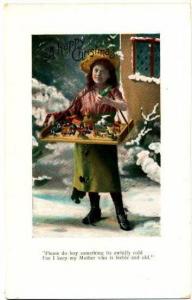 Selling Toys For Mother Christmas Postcard - 1910
