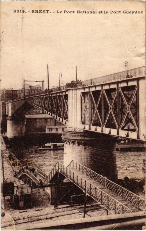 CPA Brest- Le Pont National et le Pont Gueydon FRANCE (1025591)