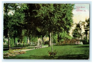 Third Ward Park Freeport Illinois c1910 Vintage Antique Postcard