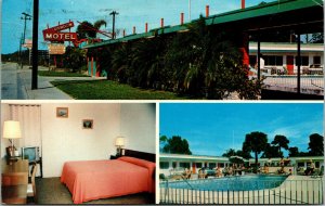 Vtg 1970s Gordon Motel Vero Beach Florida FL Roadside Postcard