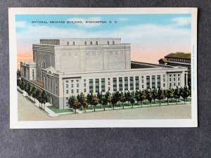 National Archives Building Washington DC Litho Postcard H1333082837