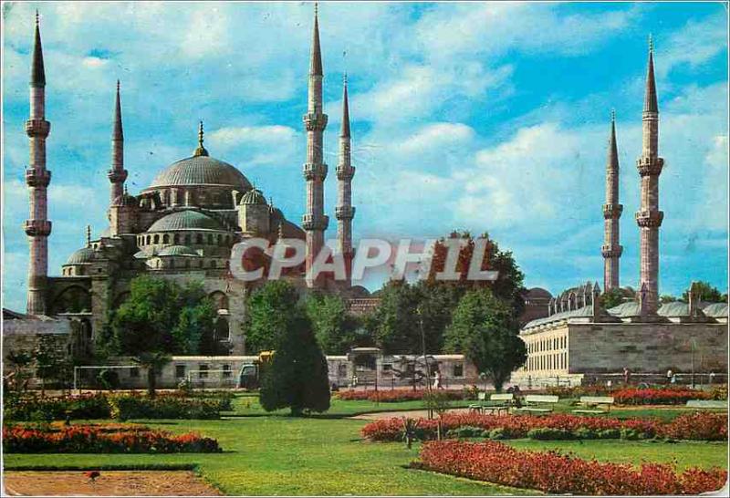 Postcard Modern Istanbul Turkey The Mosque of Sultan Ahmet