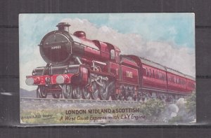 GREAT BRITAIN, LONDON, MIDLAND & SCOTTISH, EXPRESS, c1920 Oilette ppc., unused.