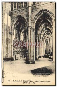 Old Postcard Cathedral of Chartres Netherlands side of the choir