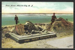 New Jersey, Atlantic City - Sand Artist - [NJ-111]