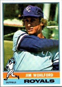 1976 Topps Baseball Card Jim Wohlford Kansas City Royals sk13592
