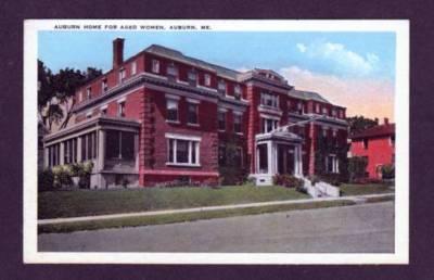 ME Home for Aged Women AUBURN MAINE POSTCARD PC