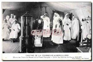 Old Postcard Cantine La Courneuve Aubervilliers Nurse Red Cross