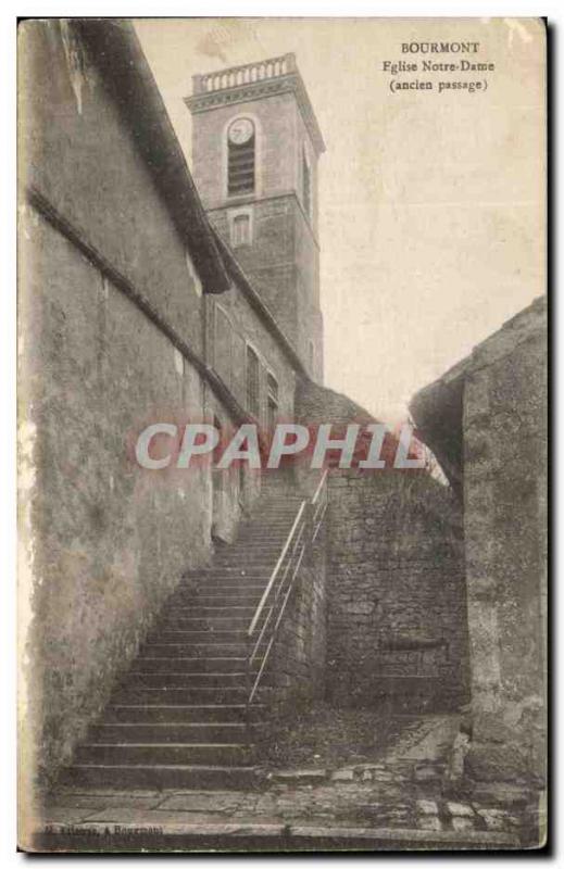 Old Postcard Bourmont Notre Dame Church