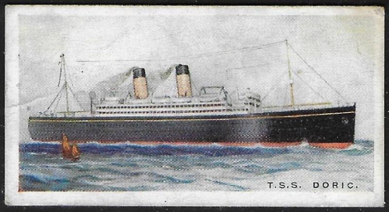 Canada 1924 Imperial Tobacco DORIC Ships ot the World Cigarettes Card