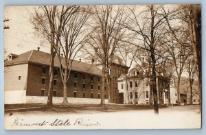 1911 Vermont State Prison Winter Scene Windsor VT RPPC Photo Antique Postcard