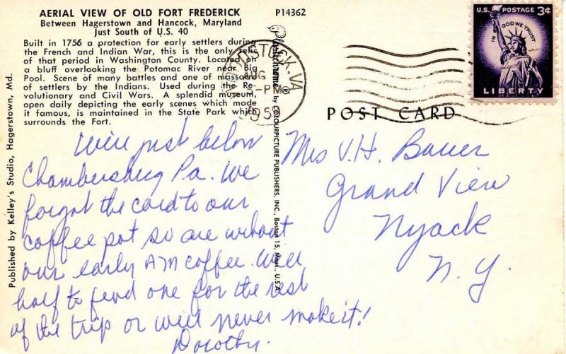 MD - Fort Frederick. Aerial View