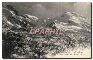Old Postcard Chamonix Mont Blanc Road Junction Great Mules