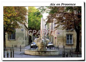 Modern Postcard Aix en Provence B of R 4 Fountain of Dolphins