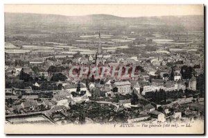 Old Postcard Autun General view (south side)