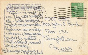 Postcard The Adobe Hotel The Oasis Palm Springs California Posted 1949
