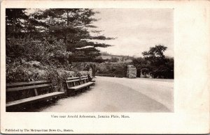 View Near Arnold Arboretum, Jamaica Plain MA Undivided Back Vintage Postcard R76