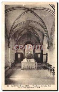 Old Postcard Saint peer on peer Tombs sea saint and St. seubition