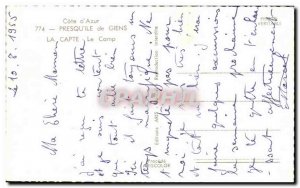 Old Postcard Cote d & # 39Azur Presqu'ile de Giens The 39ile captures Camping...