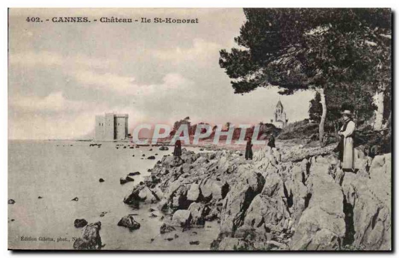 Cannes Old Postcard Ile St Honorat Chateau