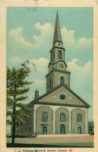 1934 POSTCARD ANGLICAN CATHEDRAL QUEBEC CANADA