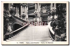 Old Postcard Paris Opera grand staircase