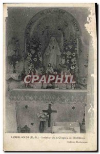 Postcard Old Loublande Interior of the Chapel of Rinfilliers