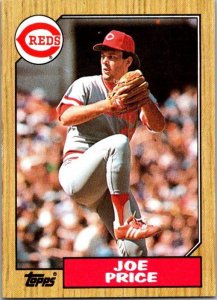 1987 Topps Baseball Card Joe Price Cincinnati Reds sk3310